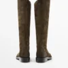 Botas de montar de gamuza aceitada con abertura Botas de montar de gamuza aceitada con abertura