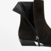 Botines de piel serraje cepillada Botines de piel serraje cepillada