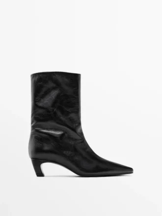 Botines de tacón alto de cuero Botines de tacón alto de cuero