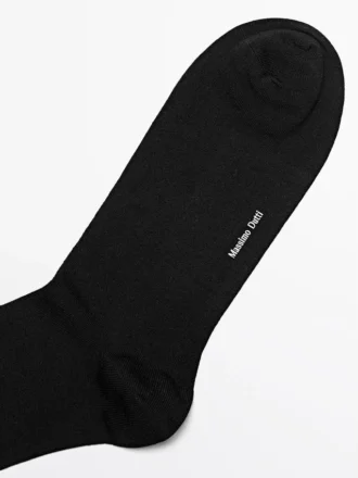 Calcetines de punto lisos de mezcla de seda