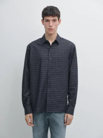 Camisa a cuadros de corte holgado