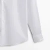 Camisa de algodón de corte ajustado con puños dobles Camisa de algodón de corte ajustado con puños dobles