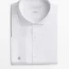 Camisa de algodón de corte ajustado con puños dobles Camisa de algodón de corte ajustado con puños dobles
