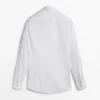 Camisa de algodón de corte ajustado con puños dobles Camisa de algodón de corte ajustado con puños dobles