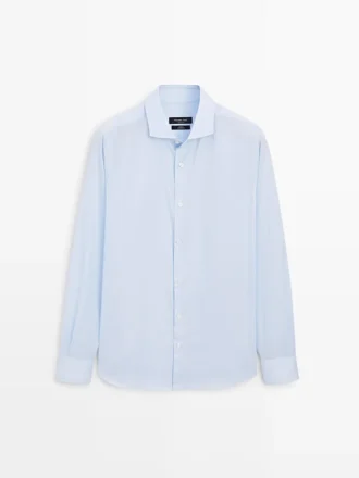 Camisa de corte ajustado 100 % algodón