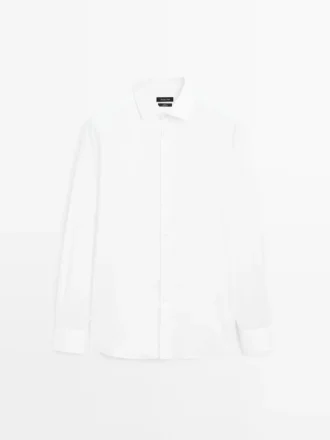 Camisa de corte ajustado 100 % algodón