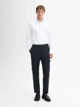 Camisa de corte ajustado 100 % algodón