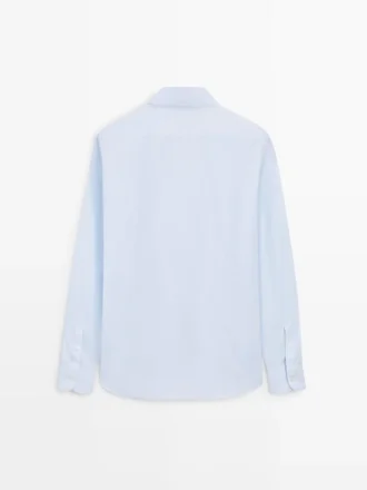 Camisa de corte ajustado 100 % algodón