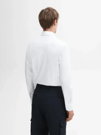 Camisa de corte ajustado 100 % algodón
