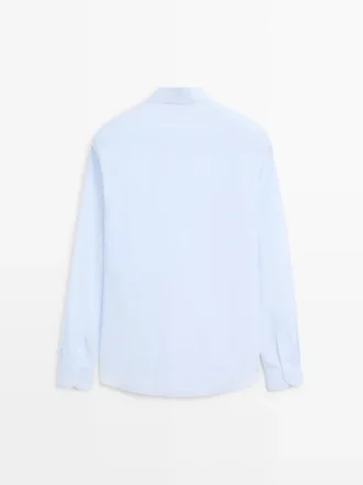 Camisa de corte ajustado 100 % algodón