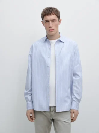 Camisa de corte regular a rayas