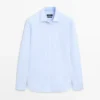 Camisa de corte regular a rayas Camisa de corte regular a rayas