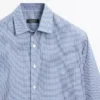 Camisa de corte regular de cuadros 100 % algodón Camisa de corte regular de cuadros 100 % algodón