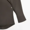 Camisa de doble botonadura de tejido fluido