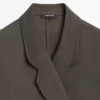 Camisa de doble botonadura de tejido fluido