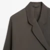 Camisa de doble botonadura de tejido fluido
