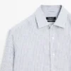 Camisa de lino ajustada a rayas Camisa de lino ajustada a rayas
