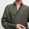 Camisa de lino fluida a rayas Camisa de lino fluida a rayas