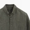 Camisa de lino fluida a rayas Camisa de lino fluida a rayas