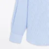 Camisa de sarga a rayas de corte ajustado Camisa de sarga a rayas de corte ajustado