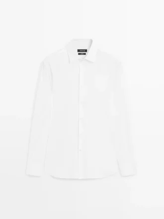 Camisa elástica de corte ajustado