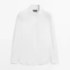 Camisa elástica de corte ajustado Camisa elástica de corte ajustado