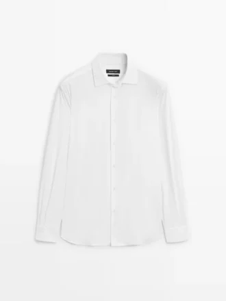 Camisa elástica de corte ajustado