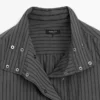 Camisa holgada a rayas con detalle de cuello Camisa holgada a rayas con detalle de cuello