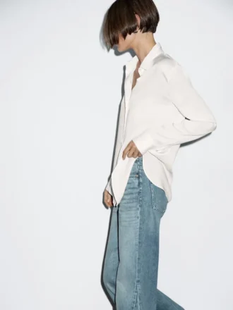 Camisa holgada con cuello de camisa