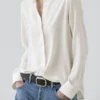 Camisa holgada con cuello de camisa