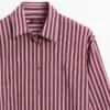Camisa holgada con detalles a rayas Camisa holgada con detalles a rayas
