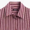 Camisa holgada con detalles a rayas Camisa holgada con detalles a rayas