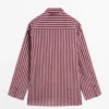 Camisa holgada con detalles a rayas Camisa holgada con detalles a rayas