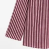 Camisa holgada con detalles a rayas Camisa holgada con detalles a rayas
