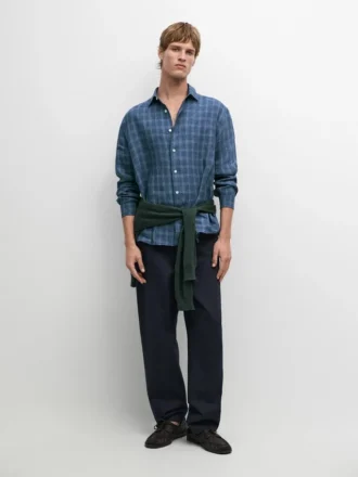 Camisas a cuadros 100 % lino