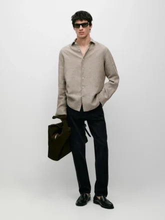 Camisas a cuadros 100 % lino