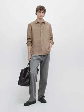Camisas a rayas 100 % lino