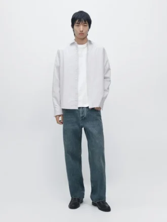 Camisas a rayas de corte regular en mezcla de algodón