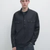 Camisas de algodón con bolsillos Camisas de algodón con bolsillos