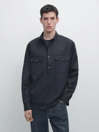 Camisas de algodón con bolsillos