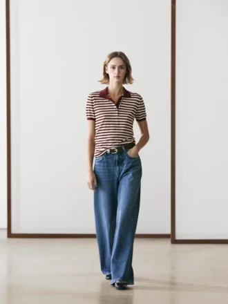 Camisas de algodón con detalles a rayas