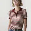 Camisas de algodón con detalles a rayas Camisas de algodón con detalles a rayas