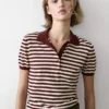 Camisas de algodón con detalles a rayas Camisas de algodón con detalles a rayas