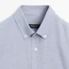 Camisas de algodón jaspeado de corte regular Camisas de algodón jaspeado de corte regular