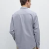 Camisas de algodón jaspeado de corte regular Camisas de algodón jaspeado de corte regular