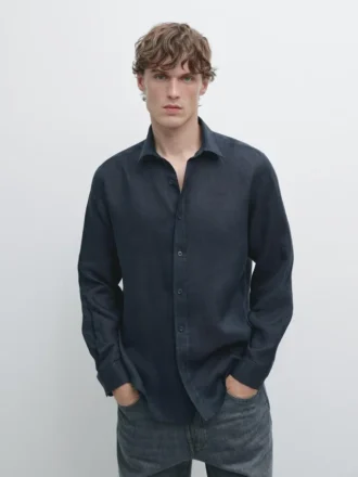 Camisas de corte ajustado 100 % lino