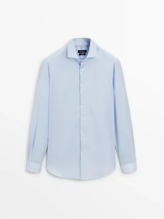 Camisas de corte ajustado con micro rayas