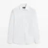 Camisas de corte ajustado en mezcla de algodón elástico Camisas de corte ajustado en mezcla de algodón elástico