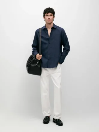 Camisas de corte regular 100 % lino