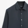 Camisas de corte regular en mezcla de lino Camisas de corte regular en mezcla de lino